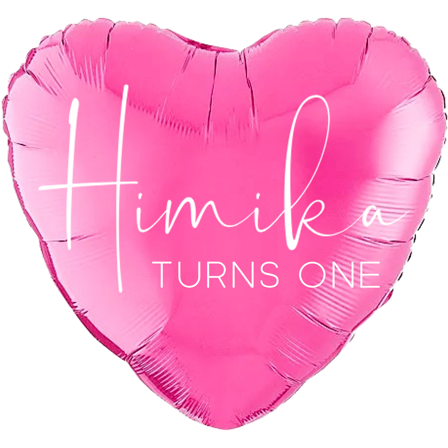 Custom Name/Text/Message Hot Pink Heart Personalized Balloons For First/Second/Third/Fourth/Fifth/Sixth, Seventh/Eighth/Ninth/Tenth/Teen Birthday, Milestone Birthday or a Special Themed Birthday Party or an Indoor/Outdoor Event. Supports Helium/Air, Luxury Bespoke Balloons Are a Perfect Surprise For Your Baby Boy And Girl.