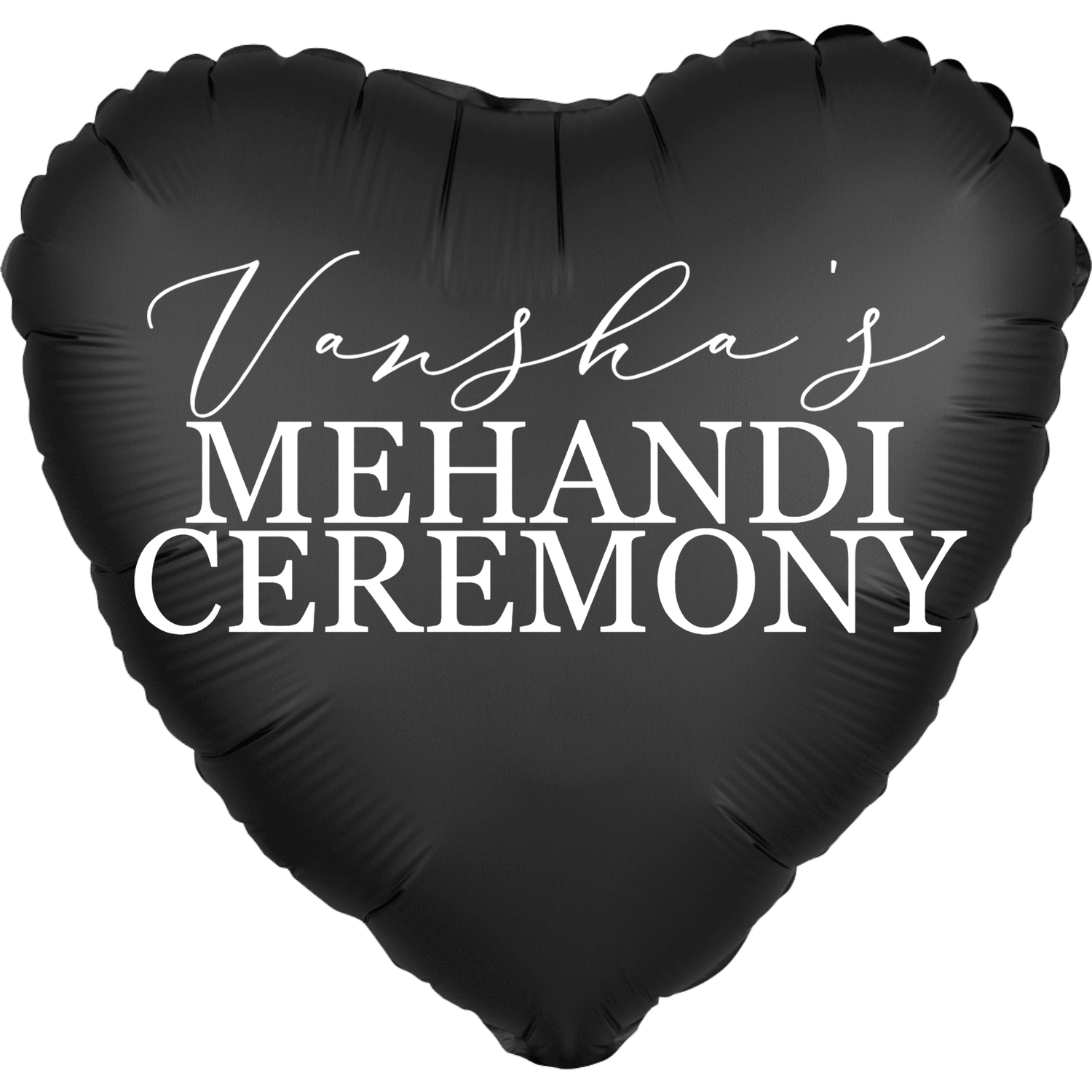 Custom Name/Text/Message Black Heart Balloons For Mehandi Ceremony Decoration. Supports Helium/Air, our Luxury Bespoke Balloons Are a Perfect Surprise For The Amazing Bride. Perfect For Pre-Wedding Decoration, Destination Wedding Shoots, Bridal Henna Ceremony Decoration, Sangeeth Ceremony And Indoor Gatherings.