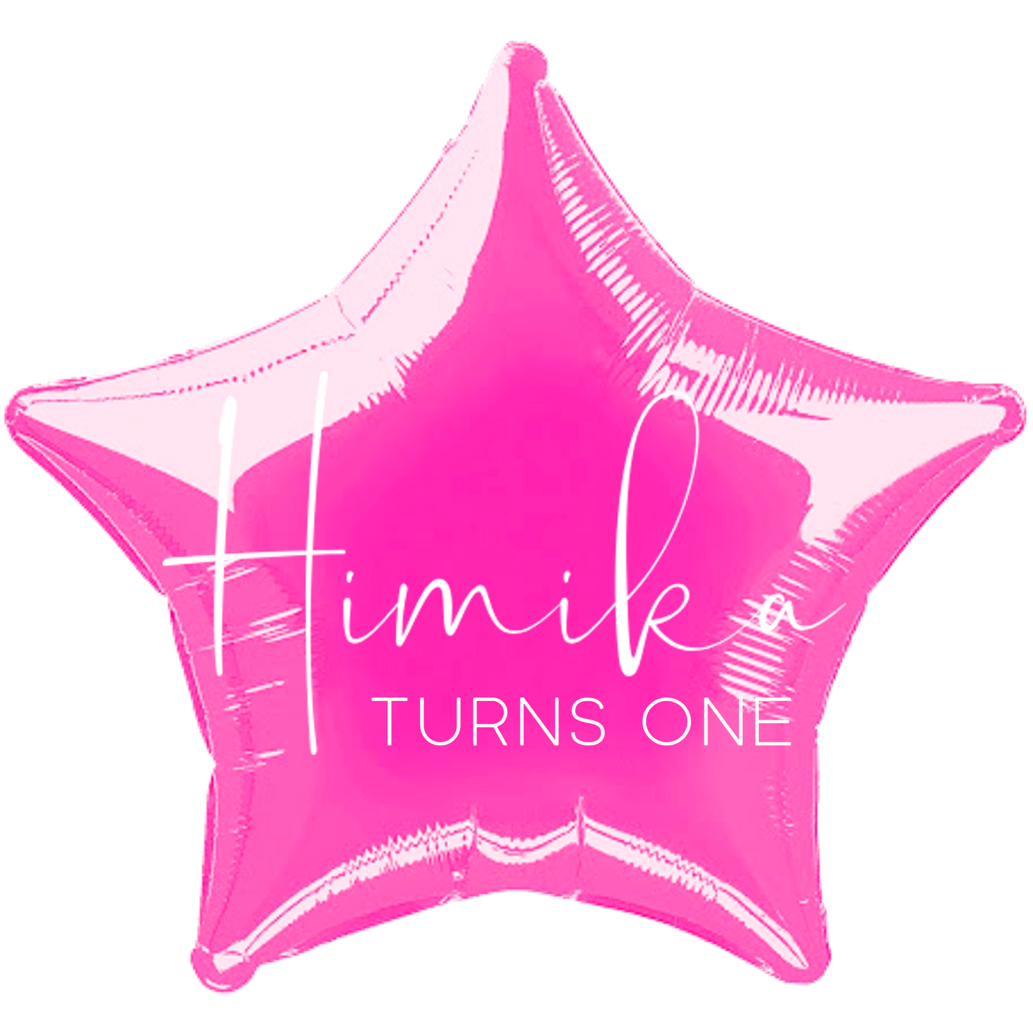 Custom Name/Text/Message Hot Pink Star Personalized Balloons For First/Second/Third/Fourth/Fifth/Sixth, Seventh/Eighth/Ninth/Tenth/Teen Birthday, Milestone Birthday or a Special Themed Birthday Party or an Indoor/Outdoor Event. Supports Helium/Air, Luxury Bespoke Balloons Are a Perfect Surprise For Your Baby Boy And Girl.