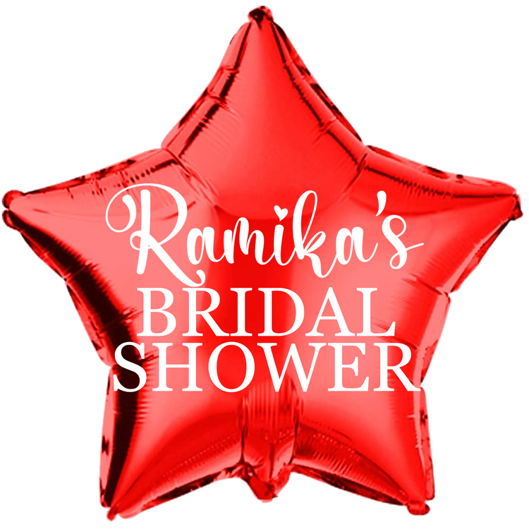 Customized Bridal Shower Foil Balloons | Set of 5
