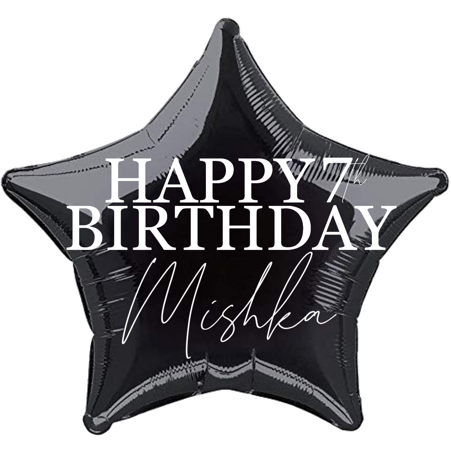 Personalized/Customized Custom Name/Text & Age Black Star Foil/Mylar Balloons For Six Months/First/Second/Third/Sixteenth/Twenty-First/Thirty/Forty/Fifty/Sixty/Seventieth Birthday, Milestone Birthday or a Special Themed Birthday Event. Supports Helium/Air, Luxury Bespoke Balloons Are a Perfect Surprise For Your Baby, Wife, Mom, Dad, Brother, Sister, Friends & Loved Ones