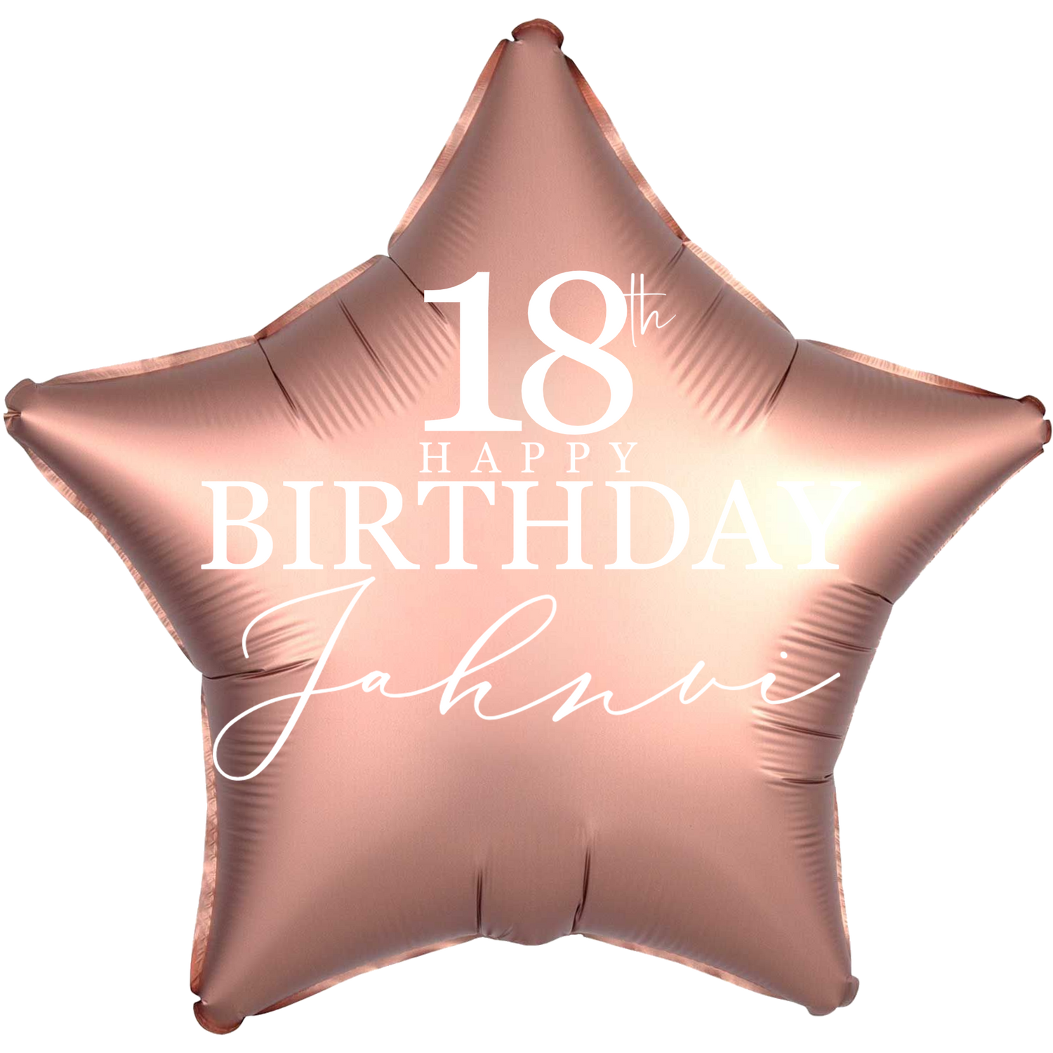 Personalized/Customized Custom Name/Text & Age Rose Gold Star Foil/Mylar Balloons For Six Months/First/Second/Third/Sixteenth/Twenty-First/Thirty/Forty/Fifty/Sixty/Seventieth Birthday, Milestone Birthday or a Special Themed Birthday Event. Supports Helium/Air, Luxury Bespoke Balloons Are a Perfect Surprise For Your Baby, Wife, Mom, Dad, Brother, Sister, Friends & Loved Ones