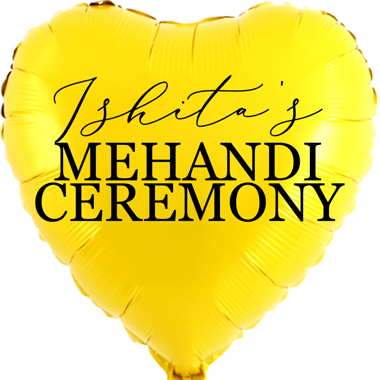 Custom Name/Text/Message Golden Heart Balloons For Mehandi Ceremony Decoration. Supports Helium/Air, our Luxury Bespoke Balloons Are a Perfect Surprise For The Amazing Bride. Perfect For Pre-Wedding Decoration, Destination Wedding Shoots, Bridal Henna Ceremony Decoration, Sangeeth Ceremony And Indoor Gatherings.