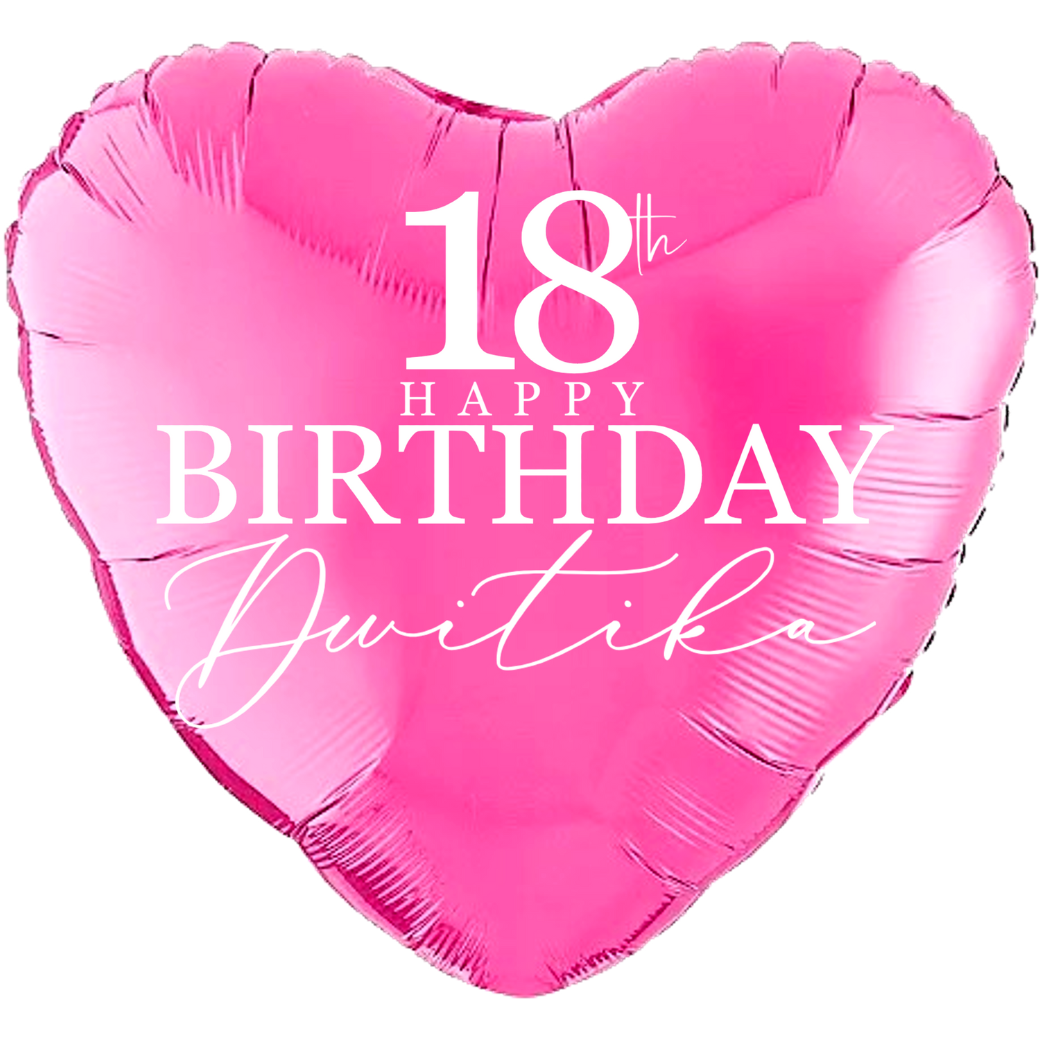 Personalized/Customized Custom Name/Text & Age Pink Heart Foil/Mylar Balloons For Six Months/First/Second/Third/Sixteenth/Twenty-First/Thirty/Forty/Fifty/Sixty/Seventieth Birthday, Milestone Birthday or a Special Themed Birthday Event. Supports Helium/Air, Luxury Bespoke Balloons Are a Perfect Surprise For Your Baby, Wife, Mom, Dad, Brother, Sister, Friends & Loved Ones