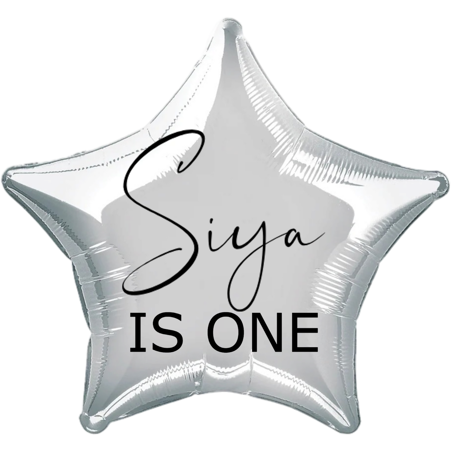 Custom Name/Text/Message Silver Star Personalized Balloons For First/Second/Third/Fourth/Fifth/Sixth, Seventh/Eighth/Ninth/Tenth/Teen Birthday, Milestone Birthday or a Special Themed Birthday Party or an Indoor/Outdoor Event. Supports Helium/Air, Luxury Bespoke Balloons Are a Perfect Surprise For Your Baby Boy And Girl.