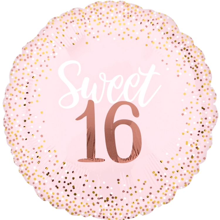 Customized Sweet Sixteenth Themed Foil Balloon Bouquet