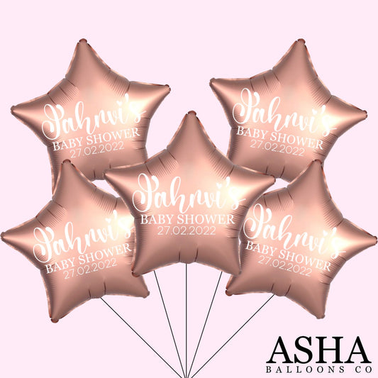 Customized Baby Shower Foil Balloons | Set of 5